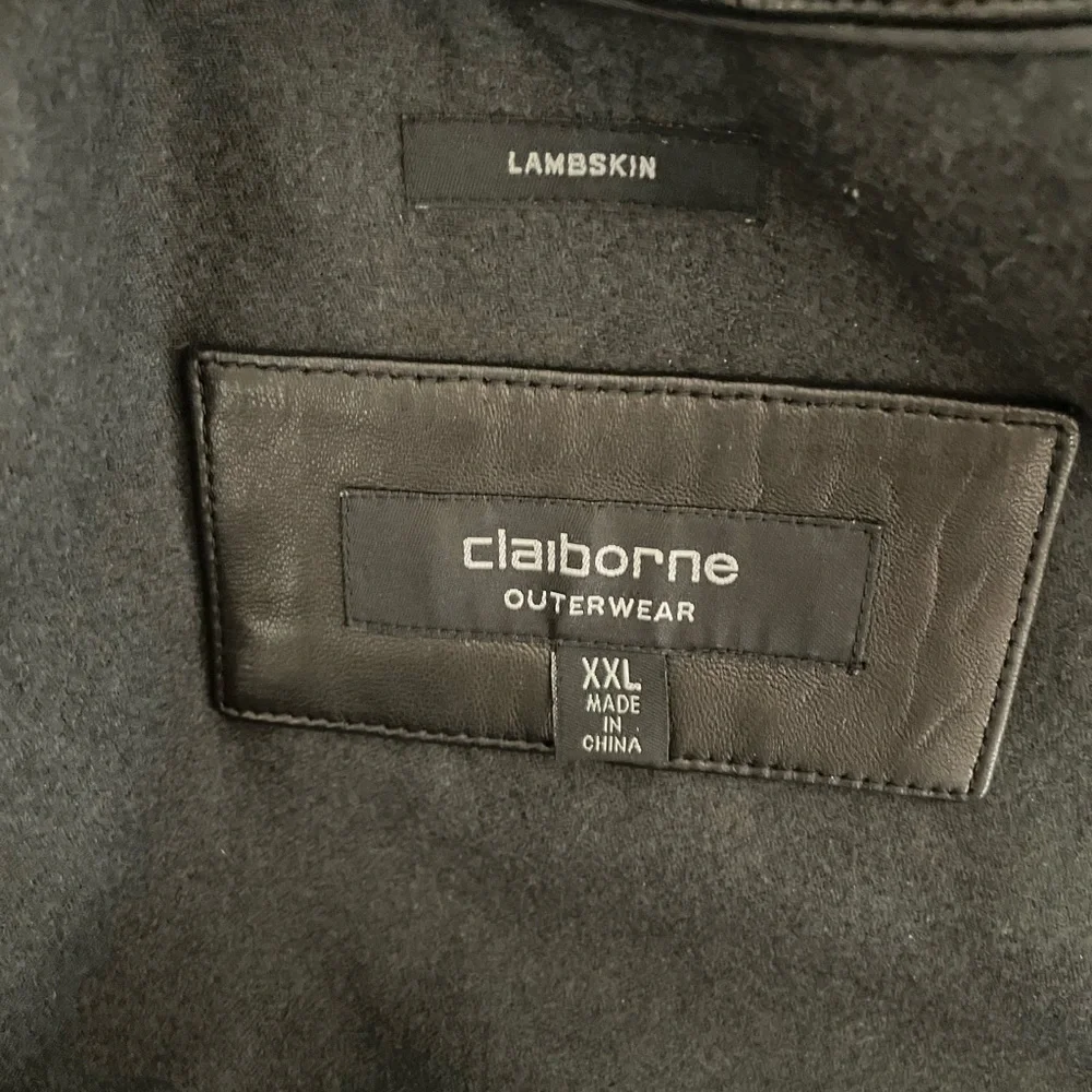 Claiborne Black Leather Jacket - Picture 3 of 7